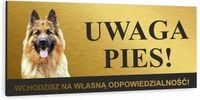 Tabliczka ZŁY PIES OWCZAREK NIEMIECKI aluminiowa