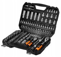 Klucze nasadowe 1/2", 1/4", zestaw 110 elementów Neo 10-211