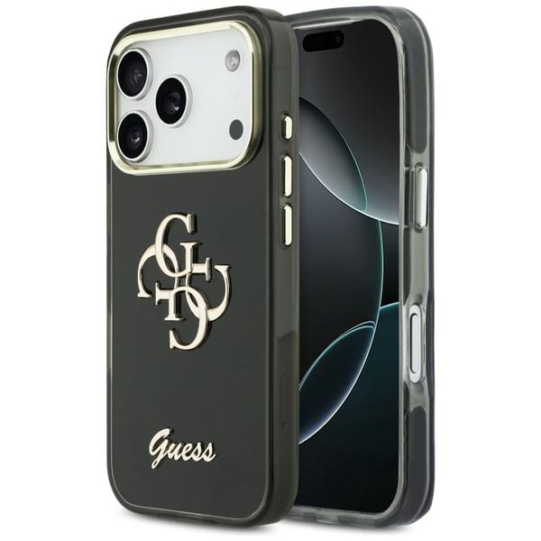 etui guess iml 4g script metal do iphone 17 pro czarny zdjęcie 1