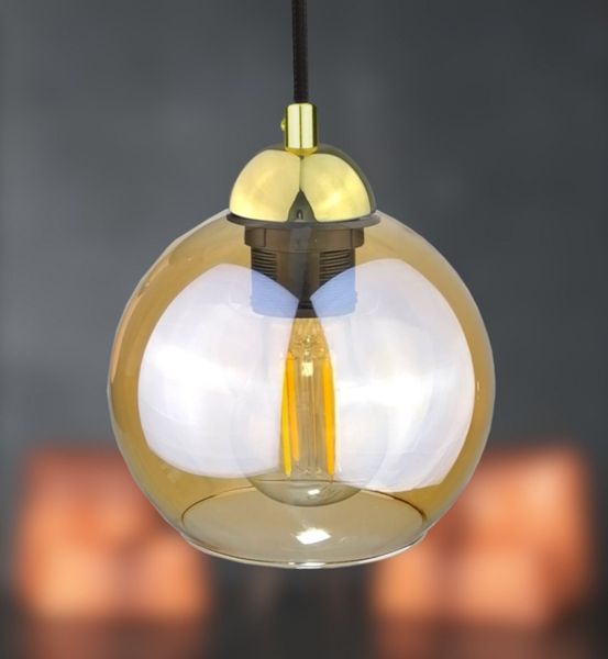 Lampa wisząca 3xE27 AMBRE GOLD zdjęcie 3