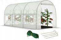 TUNEL FOLIOWY OGRODOWY SZKLARNIA 400x250 4x2.5 BIAŁY STELAŻ + FOLIA FOLIAK
