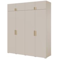 Szafa uchylna z nadstawką Napoli 4D 200 Kaszmir (złoty uchwyt)