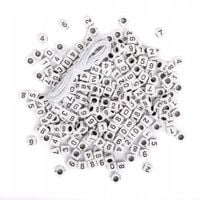 KORALIKI 40G CYFERKI CZARNE NA BIAŁEJ BAZIE, DP CRAFT