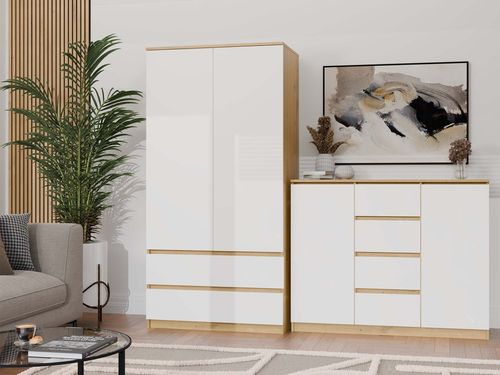 Komoda Malwa 2D4S 120 DĄB ARTISAN BIEL na Arena.pl