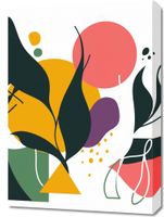 Obraz 50x70cm Kolorowa Abstrakcja Botaniczna