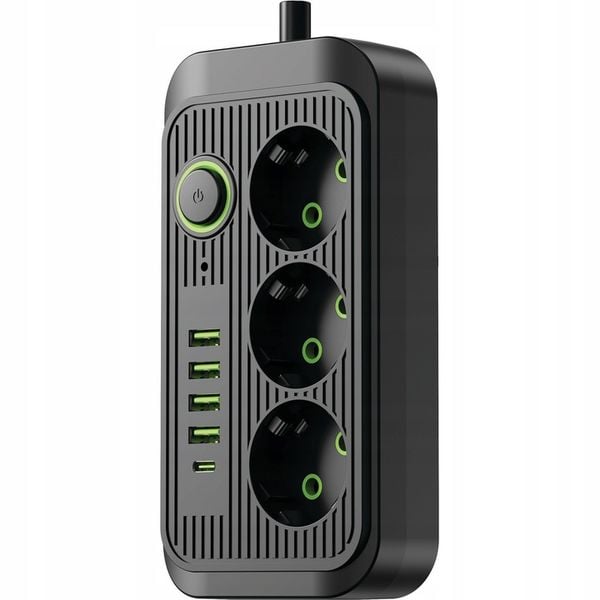 PRZEDŁUŻACZ listwa 2m 3 gniazda + 5x USB zdjęcie 3