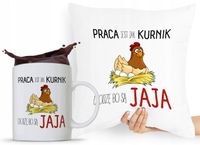 Zestaw Poduszka + Kubek Śmieszny Zabawny Prezent Z Nadrukiem Ze Zdjęciem