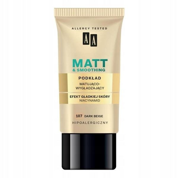 AA Make Up Matt podkład 107 dark beige 30 ml zdjęcie 3