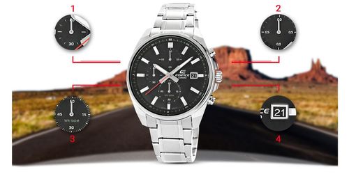 zegarek męski casio edifice efv-610d-1avuef 10 bar + box na Arena.pl