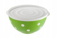 Salaterka dwukolorowa w kropeczki 2 L z pokrywką [zielony matowy]