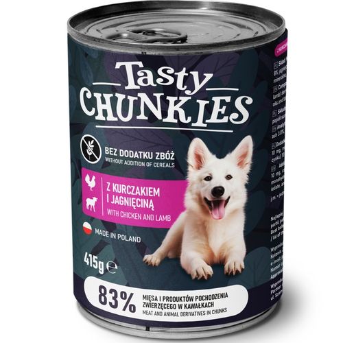 Tasty Chunkies bezzbożowa dla psa GRAIN-FREE ZESTAW mix smaków 24x415g na Arena.pl