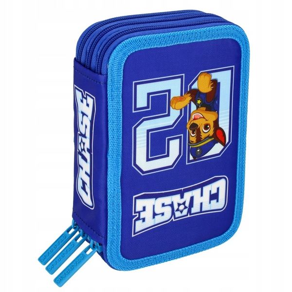TRZYKOMOROWY PIÓRNIK SZKOLNY PSI PAW PATROL Chase z WYPOSAŻENIEM 30 element zdjęcie 2