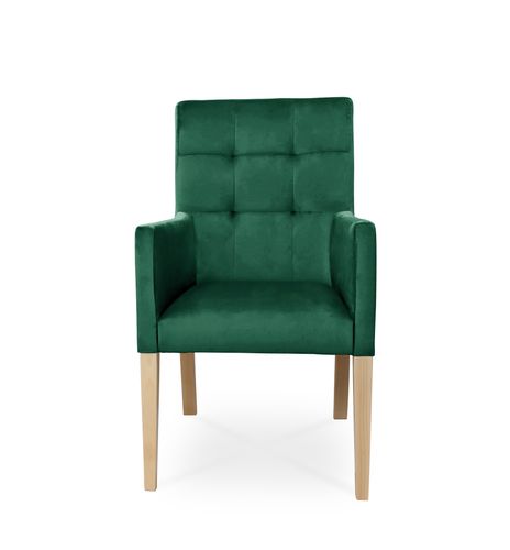 Fotel CAROL / zielony / noga buk / R38 na Arena.pl