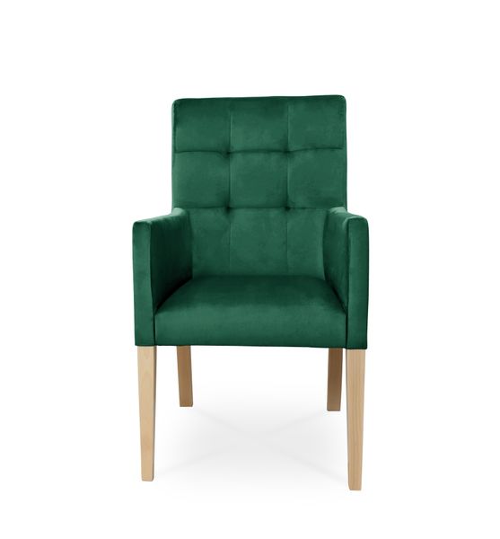 Fotel CAROL / zielony / noga buk / R38 zdjęcie 2