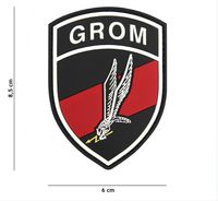 Naszywka GROM 3D PVC Oznaka Rozpoznawcza galowa czarny/czerwony #2056 101 I