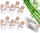 Stopki ABS Antypoślizgowe Damskie Skarpetki Bambusowe Białe 10-PAR 35-38