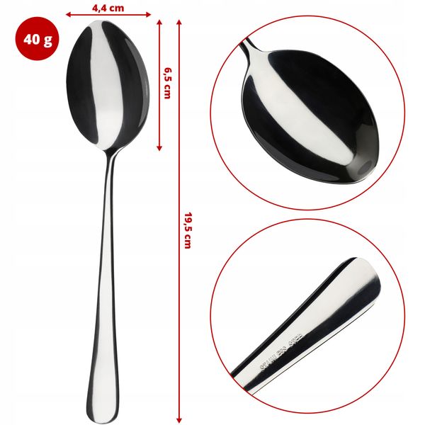 ZESTAW KOMPLET 3 ŁYŻEK KUCHENNYCH STAL NIERDZEWNA zdjęcie 2