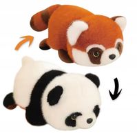 Maskotka Mała CZERWONA PANDA & BIAŁA PANDA 25cm maskotka dwustronna TM