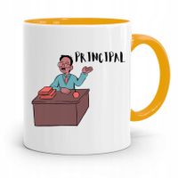 Dla Dyrektora Kubek Żółty Principal Prezent Z Nadrukiem Ze Zdjęciem