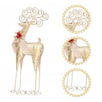 Renifer świąteczny złoty metalowy BOŻE NARODZENIE Piękne NOGI XL 61 cm