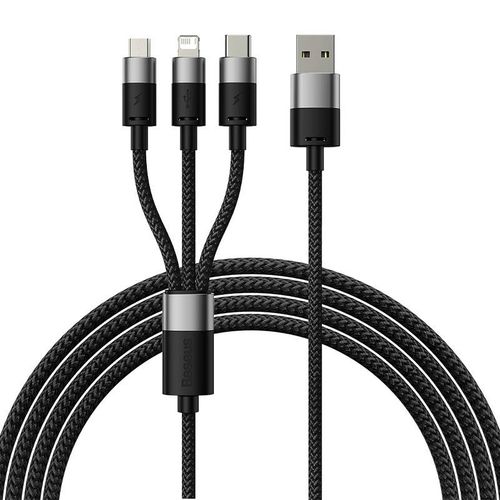 kabel usb 3w1 baseus starspeed, usb-c + micro usb + lightning, 3,5a na Arena.pl