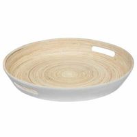 Taca Modern 42cm biała bambusowa