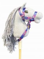 HOBBY HORSE KOŃ NA KIJU Szary Kolorowy Kantar