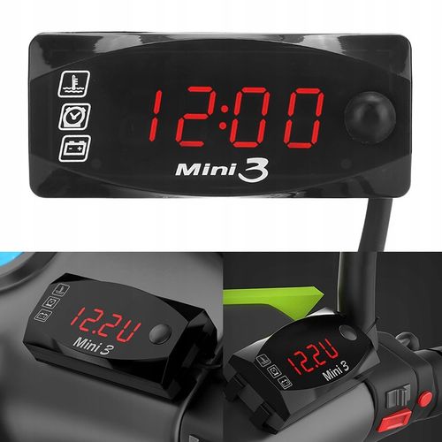 CYFROWY TERMOMETR SAMOCHODOWY ZEGAR DC 12V na Arena.pl