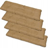 Beżowa poduszka ogrodowa na ławkę 120x38 4 sztuki