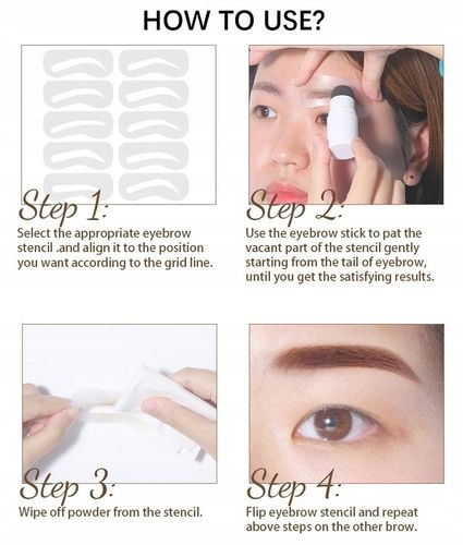 STEMPEL DO BRWI POMADA 10 SZABLONY czarny X1 na Arena.pl