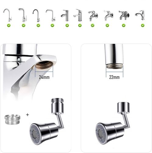 obrotowy perlator 720 stopni do baterii kranu na Arena.pl