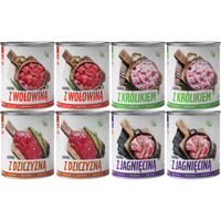 MOKRA KARMA DLA PSA TufTuf Puszka mielonka MIX SMAKÓW ZESTAW 8x800g