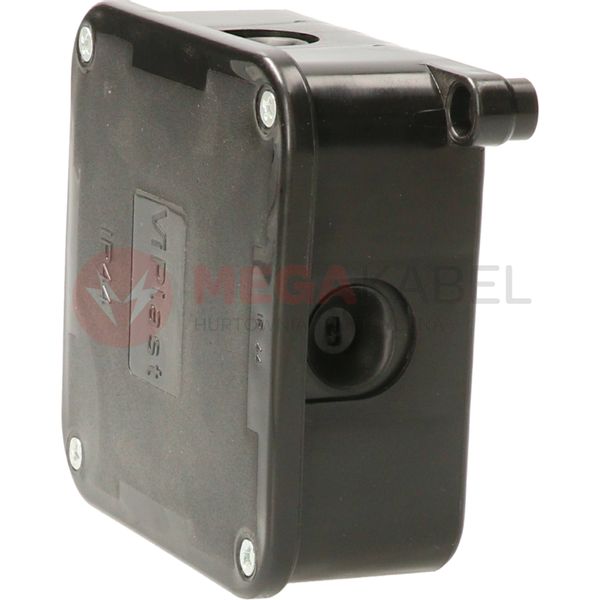 Puszka czarna nt IP44 4-wkręty pusta 064-05 ViPlast zdjęcie 2