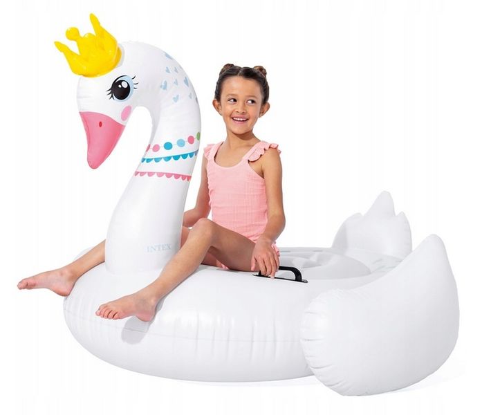 INTEX 57562 DMUCHANY MATERAC DO PŁYWANIA ZABAWKA ŁABĘDŹ 188cm x 124cm zdjęcie 3