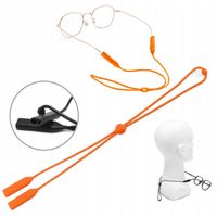 Silikonowy pasek Gumka do okularów sznureczek z regulacją - Pomarańczowy