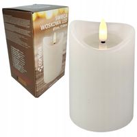 ŚWIECA WOSKOWA LED ŚWIECZKA NA BATERIE OZDOBA Z EFEKTEM PŁOMIENIA 10 CM