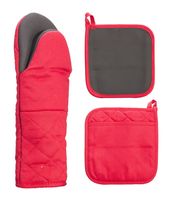 Komplet rękawica kuchenna pełna długa i podkładka pod garnek 100% bawełna