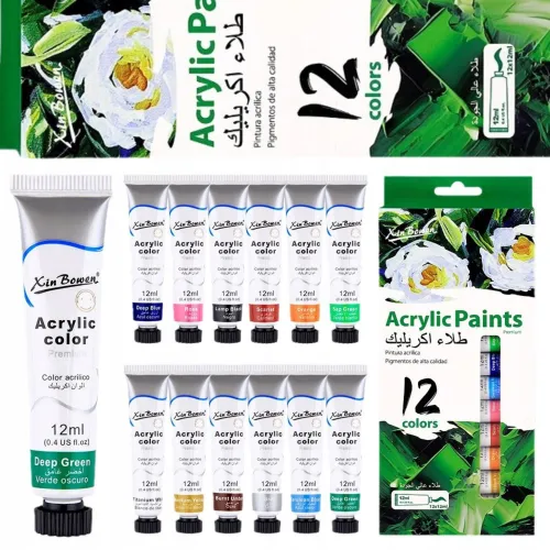 Farby akrylowe MP wielokolorowy 12 szt. 12 ml na Arena.pl