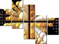 100 75CM OBRAZ 5 ELEM ORANGE MATRIX ŚCIENNY