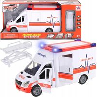 Auto Karetka Pogotowia Ambulans Bus Napęd Dźwięki Otwierane Drzwi z noszami