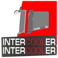 Naklejki Na Szyby Boczne INTERCOOLER SCANIA, VOLVO, MAN Dwukolorowe
