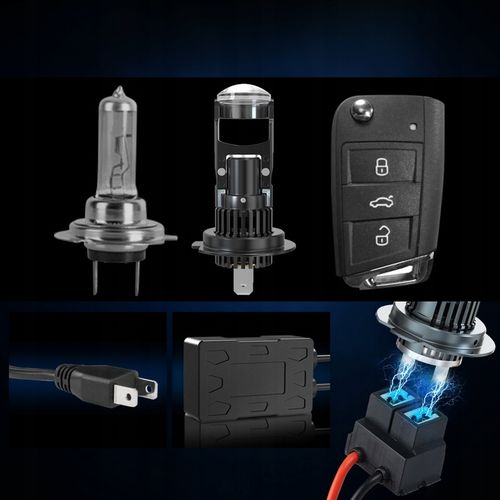 ŻARÓWKI LED H7 RETRIFY S&D PROJECTOR 100% IDEALNE ODCIĘCIE SOCZEWKA FISHEYE na Arena.pl