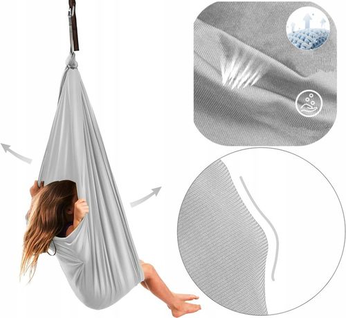 HAMAK - CHUSTA AKROBATYCZNA DLA DZIECI ,1.5*2.8M HUŚTAWKA SENSORYCZNA HAMAK na Arena.pl