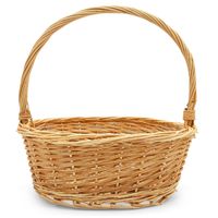 KOSZYK WIELKANOCNY NA ŚWIĘCONKĘ 30cm KOSZYK WIKLINOWY BRĄZOWY