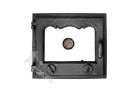 DRZWI D1 LEWE - 33X38 CM + TERMOMETR 0-500°C żeliwne do pieca piecowe kaflowe