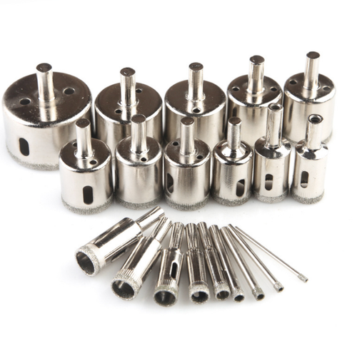 Otwornice diamentowe do szkła płytek gresu zestaw do wiercenia otworów na Arena.pl