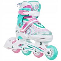 Rolki Regulowane RAVEN Lia PLUS Mint 27-30 Kółka LED