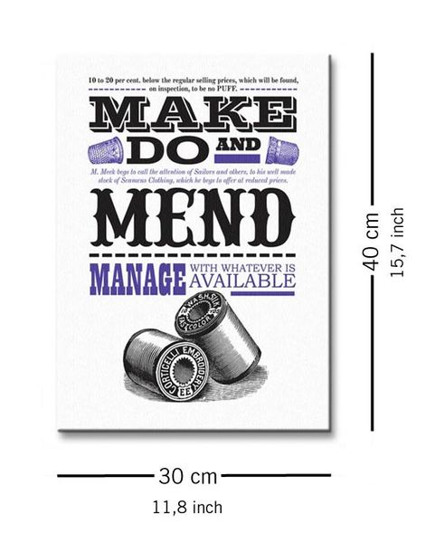 Asintended Make Do And Mend - Obraz na płótnie 3 zdjęcie 4