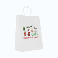Torby świąteczne małe 24 x 11 x 32 cm Wesołych Świąt