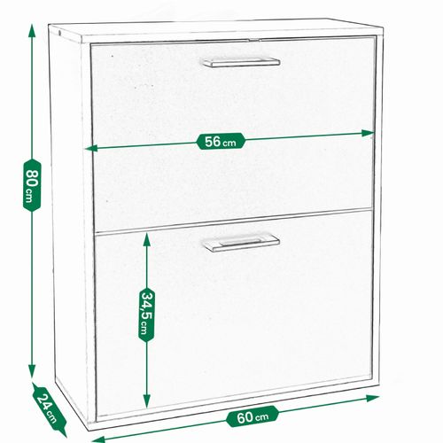 szafka na buty regał 2 komory obuwie komoda pojemna do przedpokoju regał na Arena.pl